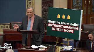 WATCH: Sen. Merkley concludes marathon 22-hour speech protesting Trump amid shutdown