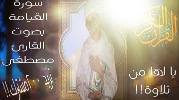 سورة القيامة بصوت القارئ مصطفى