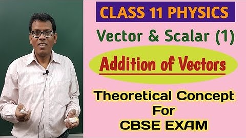 Class 11 PHYSICS/ VECTOR (1) / Addition of Vectors, Theoretical Concept for CBSE Exam.