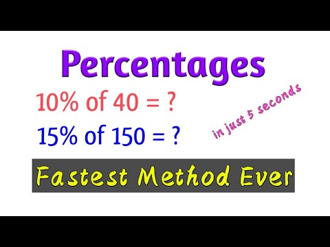 Percentage Trick - Solve percentages mentally in 5 secs - very easy ...