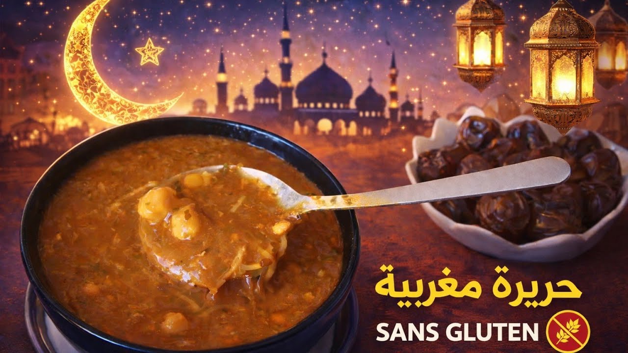 سر 🤫لذة الحريرة المغربية 🇲🇦 بدون غلوتين بالمذاق الأصلي ✨HARIRA MAROCAINE SANS GLUTEN ✨