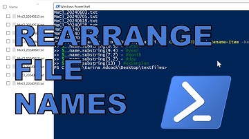 How to reorder parts of a filename using Windows Powershell