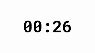 26 Second Countdown Timer -  White Background