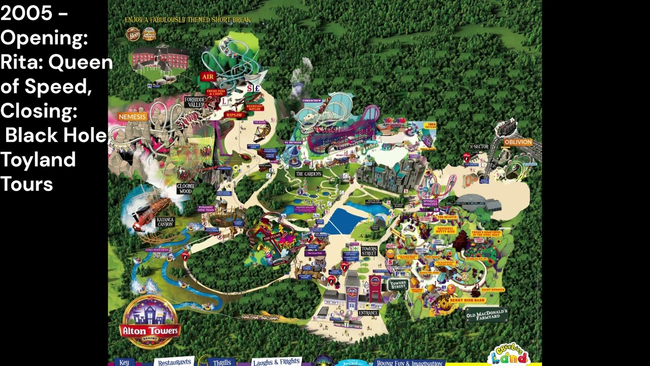 Mapping Alton Towers' 45 Year History in Maps