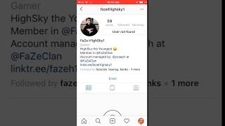 FaZe H1ghSky1 Instagram Banned