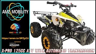 Overview X-PRO 125cc ATV with Automatic Transmission w/Reverse, LED Headlights, Big 19"/18", Amazon