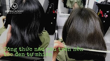 Chia sẻ màu nâu rêu nhuộm trực tiếp trên nền tóc đen tự nhiên