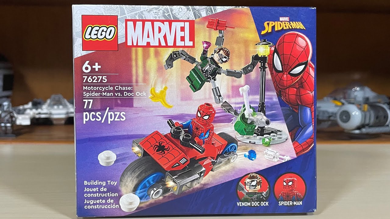 LEGO Motorcycle Spider: Man Vs Doc Ock (76275) Review! - YouTube