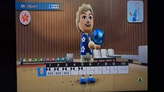 Wii 100 Pin Bowling Perfect Game #219