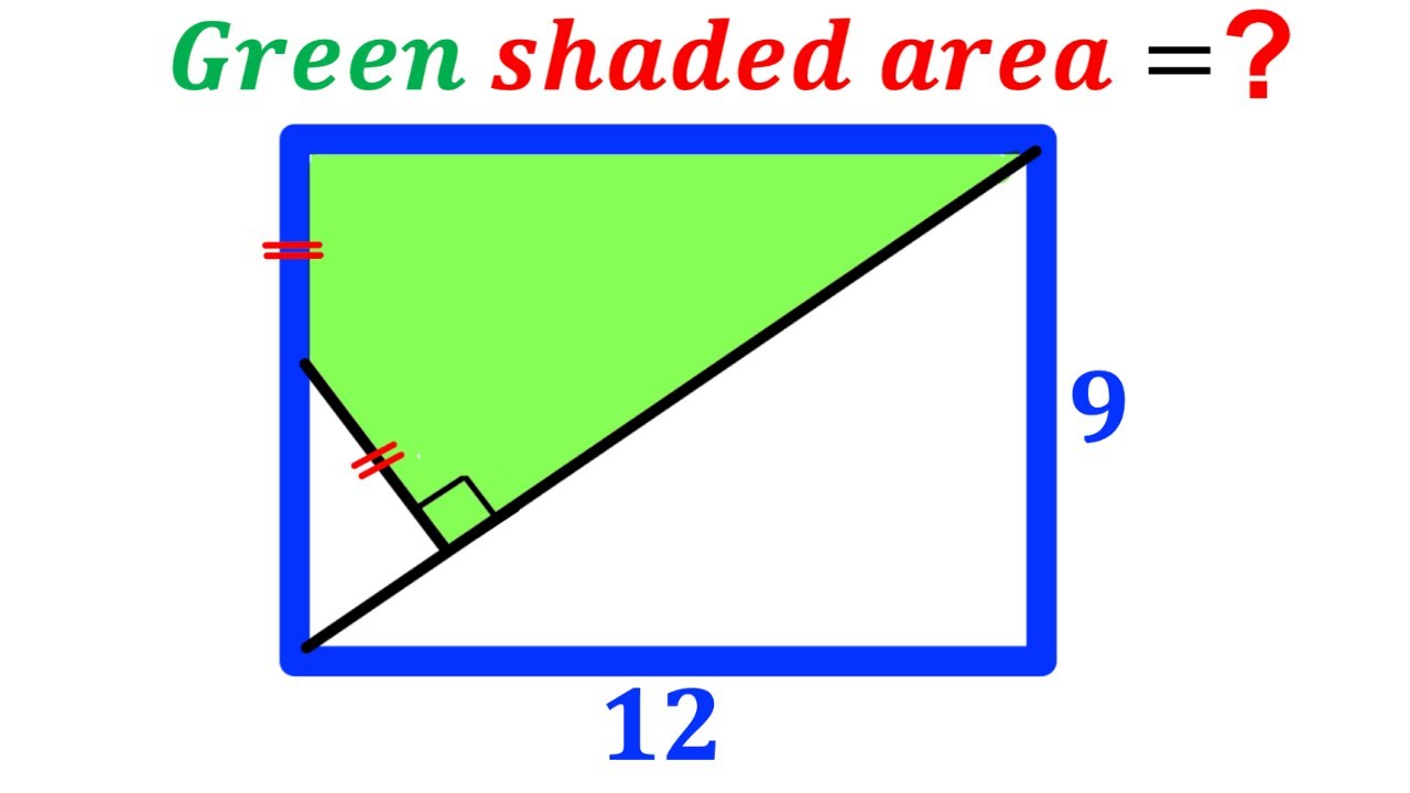 Can you find area of the Green shaded region? | (Rectangle) | #math #maths | #geometry