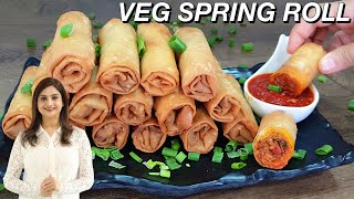 Veg Spring Roll From Scratch - Crispy Spring Roll with Homemade Sheets | Kanak's Kitchen