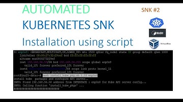 Install single node kubernetes(SNK) cluster using script|in 5min|ubuntu|virtualbox