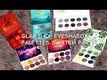 GLAMSHOP EYESHADOW PALETTES SWATCH PARTY | PLUS MARBLE SINGLE SHADOWS SWATCHES