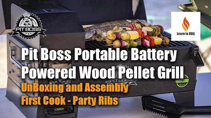 Pit Boss Portable Battery Powered Wood Pellet Grill Unboxing and Assembly - Party Ribs #lowesfinds
