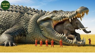 Extreme Crocodile Rescue Giant Croc Overpowers A Mother Elephant Hopetails Studio