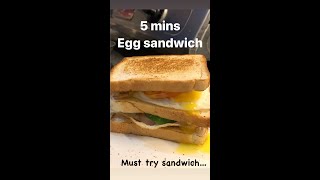 5 mins Egg Sandwich | 5 मिनट में मज़ेदार अंडा सैंडविच | #Shorts | Egg sandwich | Kabitaskitchen