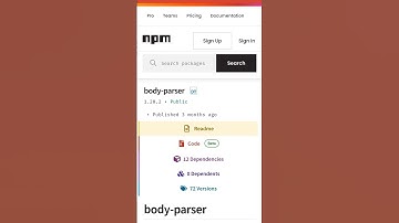 bodyparser npm package #npm #node #package #youtube #json #resolve #shorts #javascript