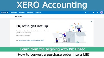 How to convert a purchase order into a bill in XERO