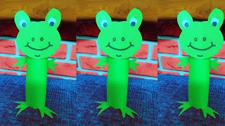 paper toy frog// How to make paper frog//frog with paper