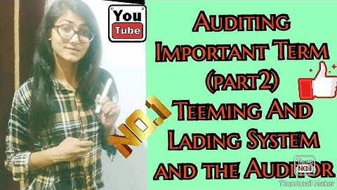 Auditing (Part 102)(Teeming and Lading and the Auditor)