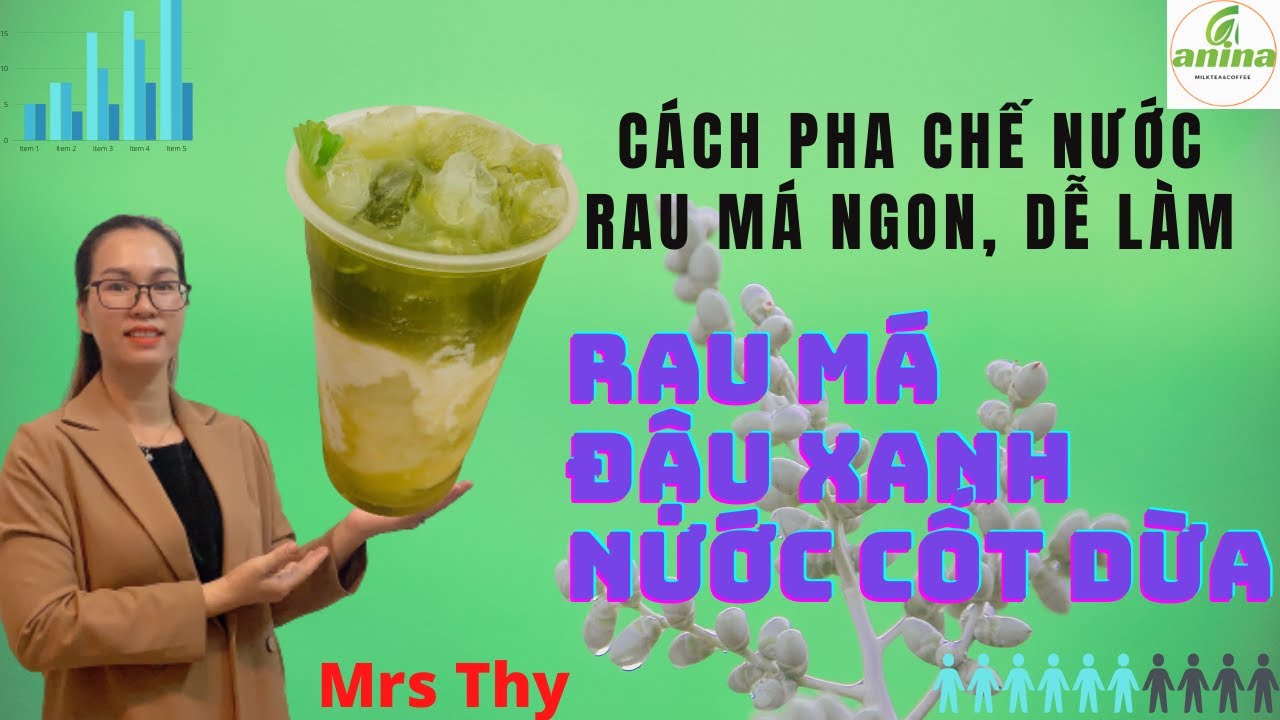Cách Pha Chế Nước Rau Má Đậu Xanh Nước Cốt Dừa Ngon, Dễ Làm | Hoàng Xuân Thy #07