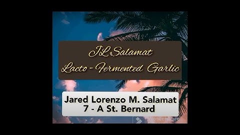 LACTO - FERMENTED GARLIC - PERFORMANCE TASK IN MATH 7