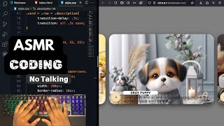 ASMR CODING  - Animated Flex Card using ( HTML & CSS  only) FREE SOURCE CODE IN VIDEO.