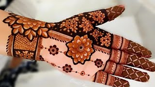 Floral stylish mehndi design front hand | Simple front hand mehndi |Engagement mehndi henna designs