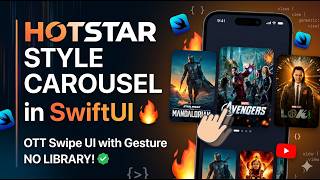 Hotstar Style Carousel in SwiftUI 🔥 Build OTT Swipe UI with Gesture (No Library) | India 🇮🇳