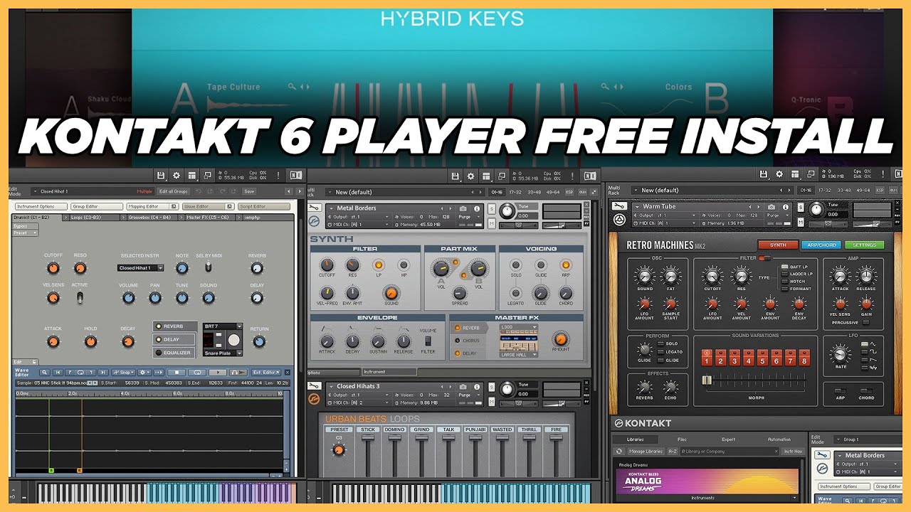 how to add a bass line with kontakt 6 player