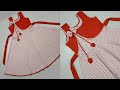          designer umbrella frock cutting stitching