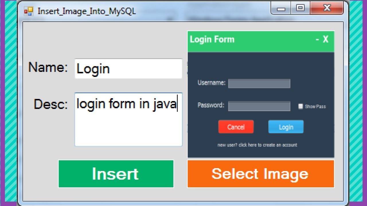 Insert from select. Insert вход. Логин и пароль java. Insert into MYSQL. Vb.net MYSQL подключение.