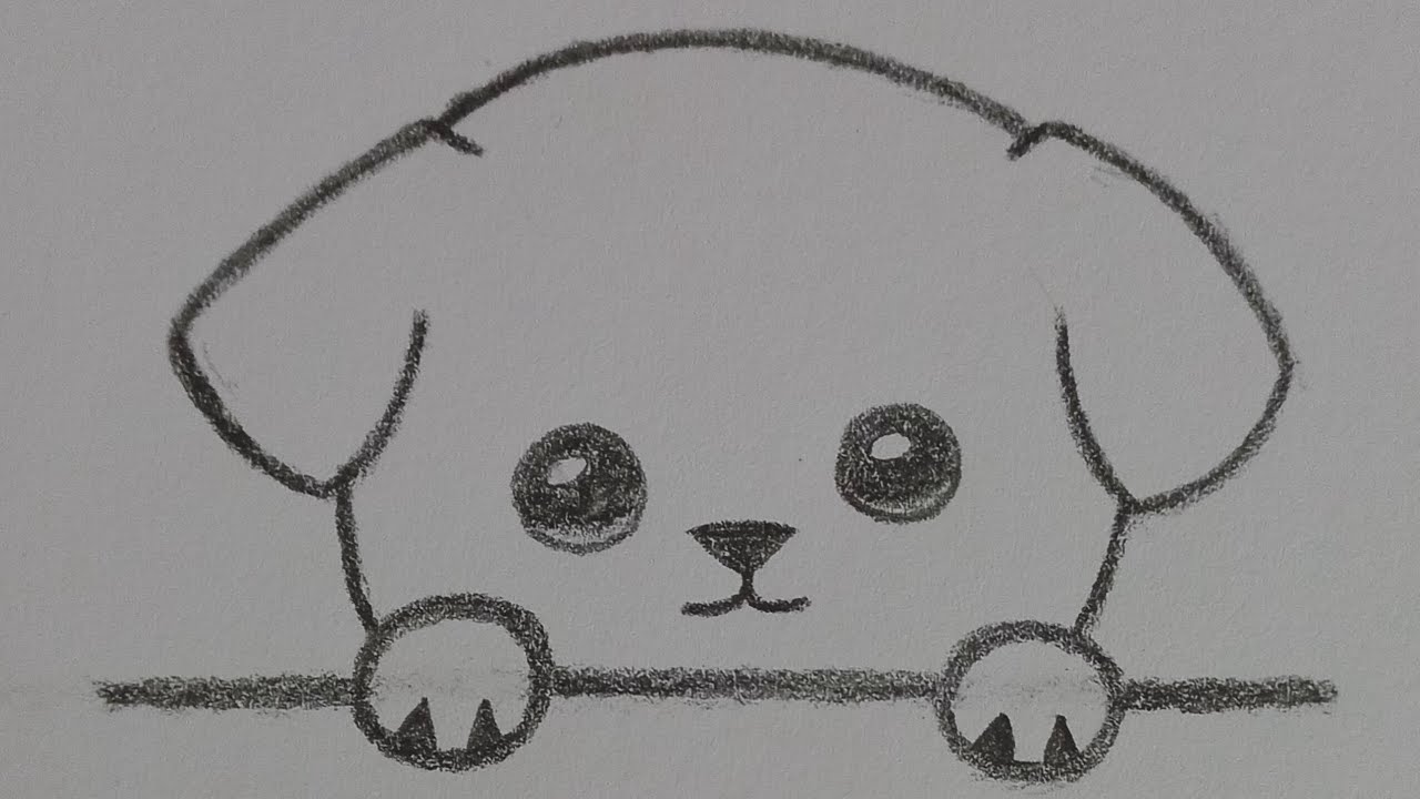 How to Draw a Cute Puppy - Easy Step-by-Step//كيف ترسم جروًا لطيفًا بخطوات بسيطة 🐾