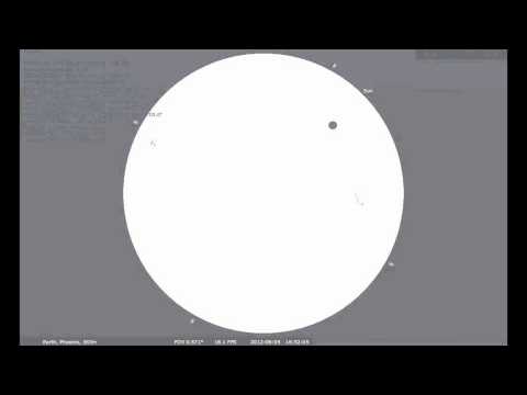 Venus Transit 2012 Simulation from Phoenix, Arizona