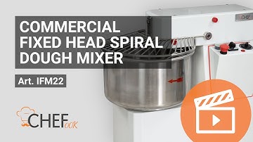 Commercial fixed head spiral dough mixer IFM22