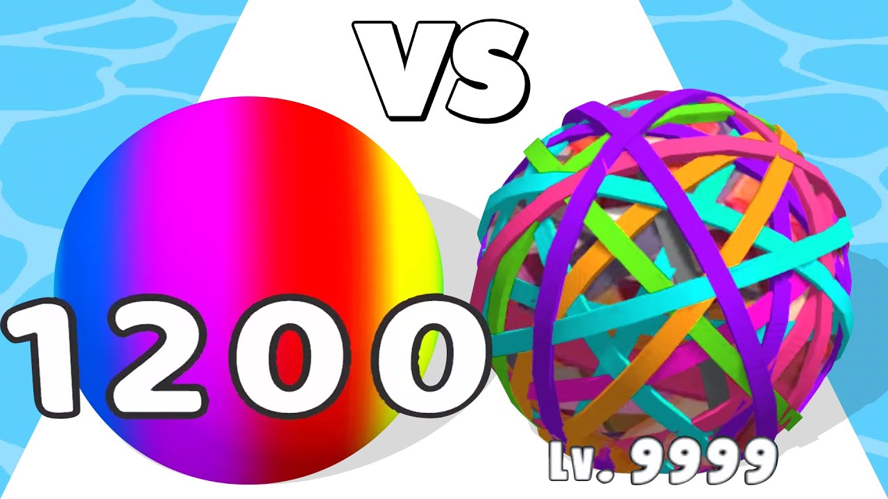RUBBERBALL RUNNER /vs MERGE RUN 2048 ∞ ASMR Gameplay Android iOS • Ball Run 3D Merge Math Games