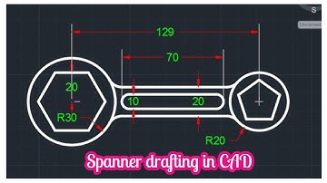 Spanner drawing AutoCAD