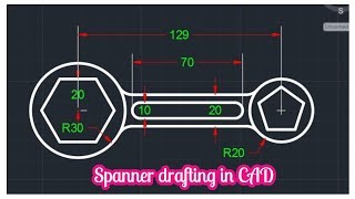 Spanner drawing AutoCAD
