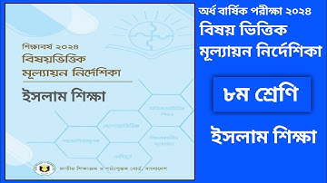 ৮ম শ্রেণির অর্ধ বার্ষিক পরীক্ষা সিলেবাস ২০২৪ | ইসলাম শিক্ষা | class eight half yearly exam syllabus