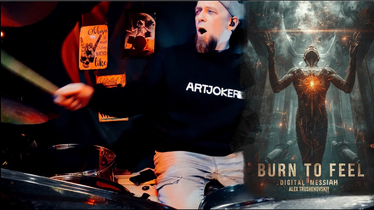 BURN TO FEEL — Digital Messiah (album) | AI Music + Live Drums by Alex Trushenovskiy