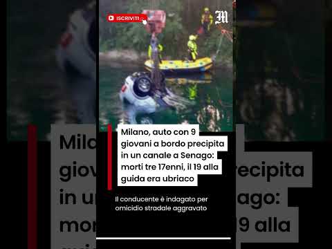 Video Milano, auto con 9 giovani a bordo finisce in un canale a Senago: morti tre 17enni,