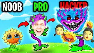 NOOB vs PRO vs HACKER In PLANTS vs ZOMBIES!? (NEW POOL LEVEL!)