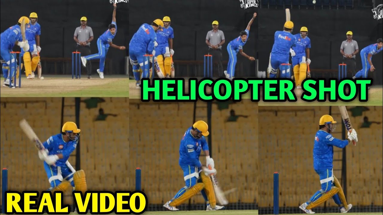 MS Dhoni smacks Pathirana for six in CSK training with vintage ...