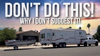 I don't think RV DOUBLE TOWING is a good idea! Here's why!