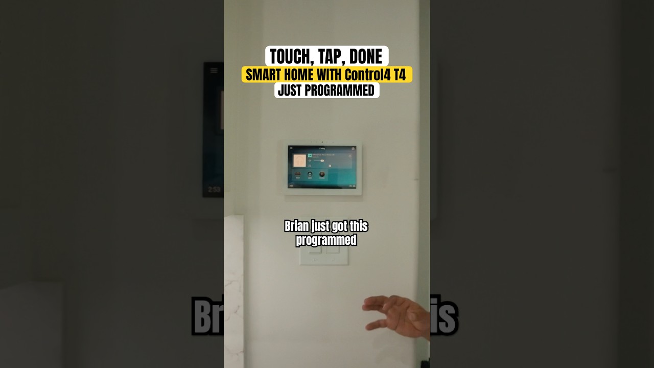 Touch, Tap, Done – Smart Home Simplicity with Control4 T4 | Just Programmed and Ready To Be Tested