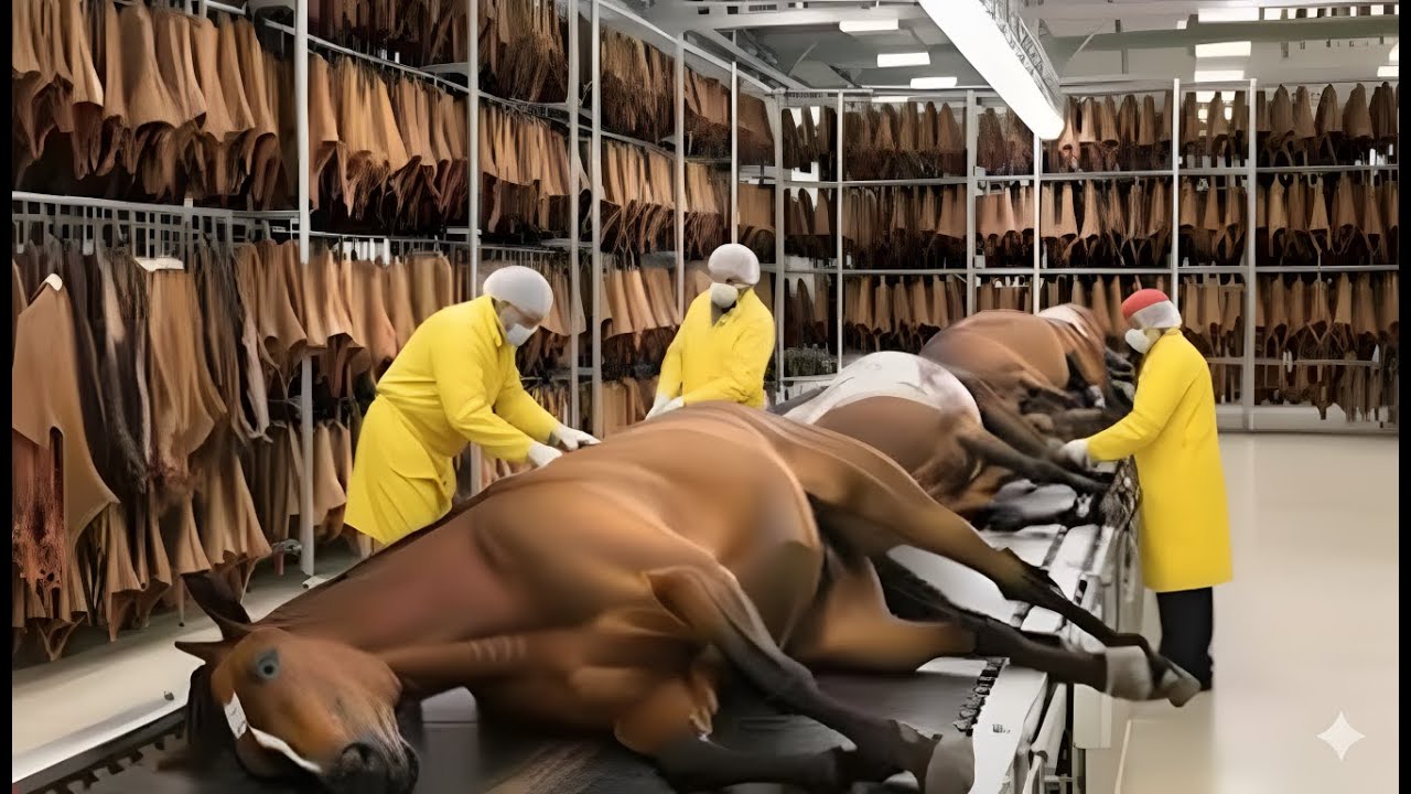 Inside the Horse Leather Factory – Million-Dollar Products Made from Horse Skin (Full Process)