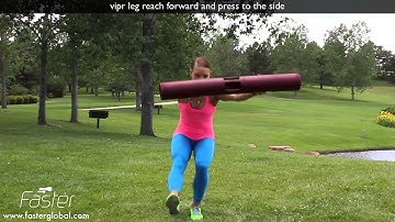 vipr leg reach forward and press to the side