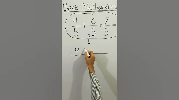 😳 CLEAN BASIC MATHEMATICS 4/5+6/5+7/5=? #Shorts