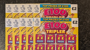 £20 aan gloednieuwe £100 Tripler Allwyn UK ​​National Lottery krasloten