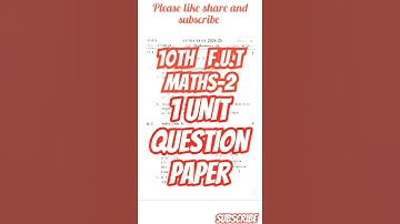 1st unit test Maths 2 Question paper 2024-25 class 10th Maharashtra board 🤯#viral  #youtubeshorts